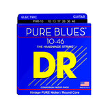 DR Strings PHR-10 Pure Blues Pure Nickel Electric Guitar Strings, Medium, 10-46