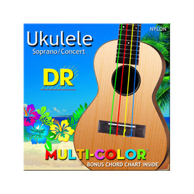 DR Strings UMCSC Multi-Color Soprano / Concert Ukulele Strings