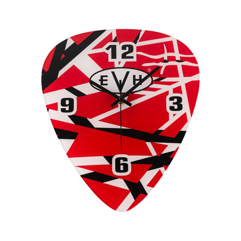 EVH Red/Black/White Stripes Clock