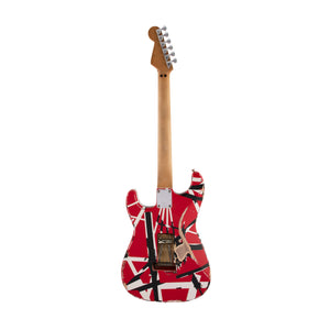 EVH Striped Series Frankie, Maple FB, Red w/ Black & White Stripes