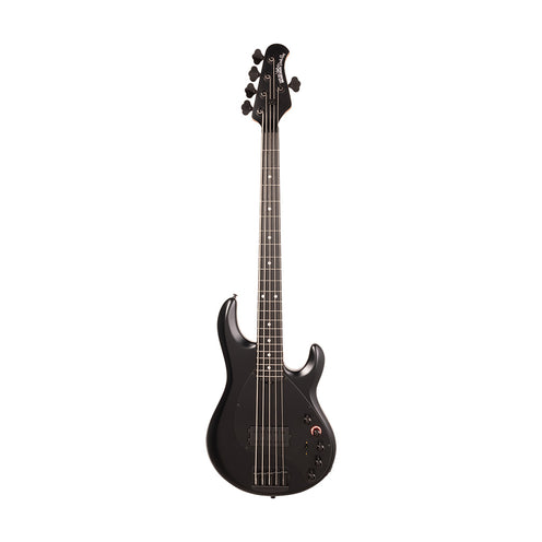 Ernie Ball Music Man DarkRay 5 Bass Guitar, Ebony FB, Stealth Black