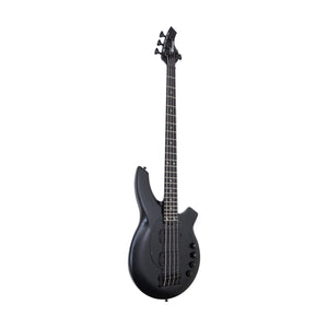 Ernie Ball Music Man Bongo 4 Bass Guitar, Ebony FB, Stealth Black