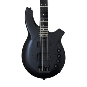 Ernie Ball Music Man Bongo 4 Bass Guitar, Ebony FB, Stealth Black