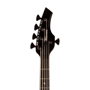 Ernie Ball Music Man Bongo 5 Bass Guitar, Ebony FB, Harvest Orange