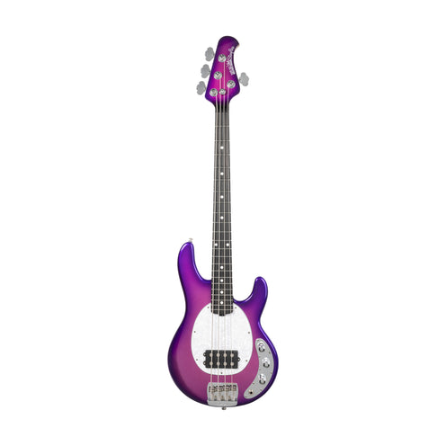 Ernie Ball Music Man StingRay Short-Scale Bass Guitar, Ebony FB, Galactic Pearl