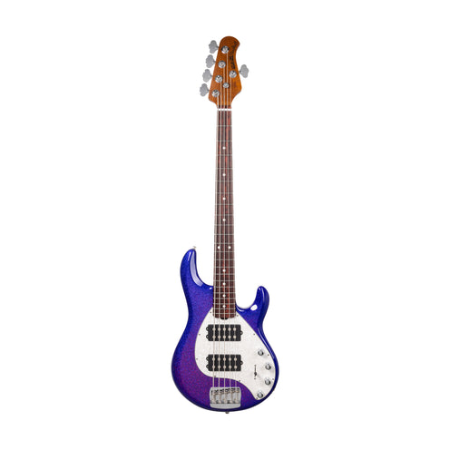 Ernie Ball Music Man StingRay Special 5 HH Bass Guitar, RW FB, Violet Sparkle Burst