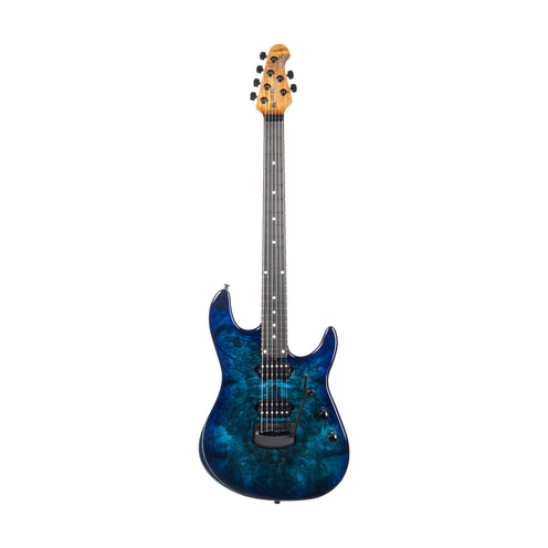 Ernie Ball Music Man Jason Richardson Cutlass HT 6 String Electric Guitar, Ebony FB, Water Temple