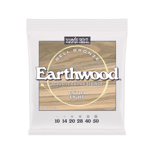 Ernie Ball Earthwood Extra Light Bell Bronze Acoustic Guitar Strings, 10-50