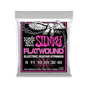 Ernie Ball Super Slinky Flatwound Electric Guitar Strings, 9-42