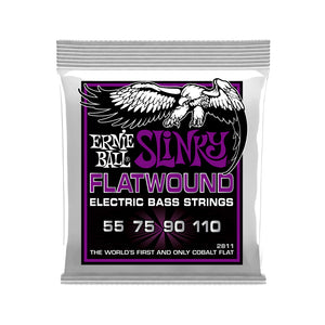 Ernie Ball Power Slinky Flatwound Electric Bass Strings, 55-110