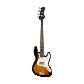 Fender Gold Foil Jazz Bass 4-String Bass Guitar, Ebony FB, 2-Color Sunburst