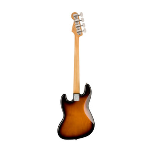 Fender Gold Foil Jazz Bass 4-String Bass Guitar, Ebony FB, 2-Color Sunburst