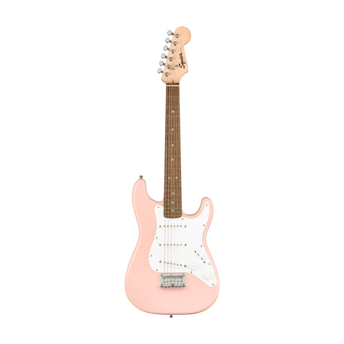 Squier Mini Stratocaster Electric Guitar, Laurel FB, Shell Pink (B-Stock)