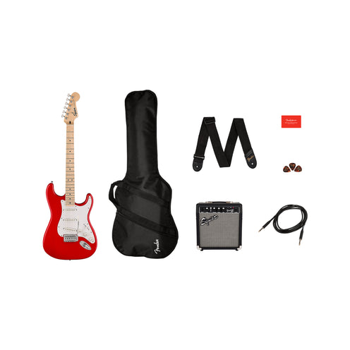 Squier Sonic Stratocaster Pack w/Gig Bag, Maple FB, 10G, 230V EU, Torino Red