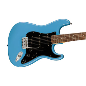 Squier Sonic Stratocaster Electric Guitar w/Black Pickguard, Laurel FB, California Blue