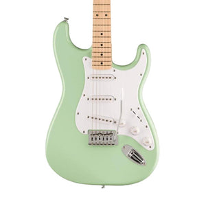 Squier FSR Sonic Stratocaster Electric Guitar w/White Pickguard, Maple FB, Surf Green