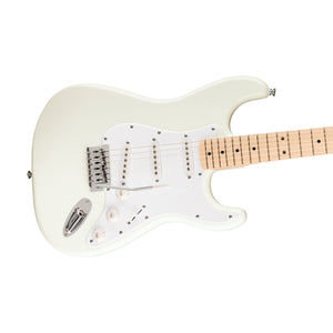 Squier FSR Sonic Stratocaster Electric Guitar w/White Pickguard, Maple FB, Arctic White