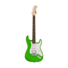 Squier FSR Sonic Stratocaster HSS Electric Guitar w/White Pickguard, Laurel FB, Lime Green