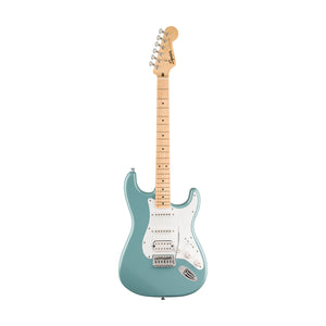 Squier FSR Sonic Stratocaster HSS Electric Guitar w/White Pickguard, Maple FB, Sonic Grey