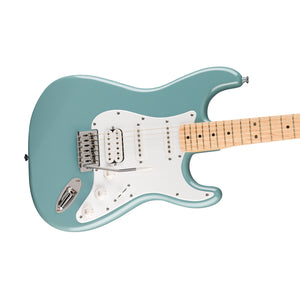Squier FSR Sonic Stratocaster HSS Electric Guitar w/White Pickguard, Maple FB, Sonic Grey