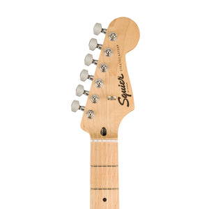Squier FSR Sonic Stratocaster HSS Electric Guitar w/White Pickguard, Maple FB, Sonic Grey
