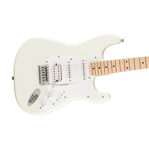 Squier FSR Sonic Stratocaster HSS Electric Guitar w/White Pickguard, Maple FB, Arctic White