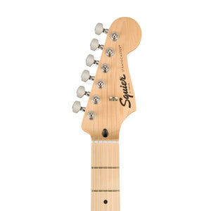 Squier FSR Sonic Stratocaster HSS Electric Guitar w/White Pickguard, Maple FB, Arctic White