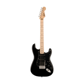 Squier Sonic Stratocaster HSS Electric Guitar w/Black Pickguard, Maple FB, Black