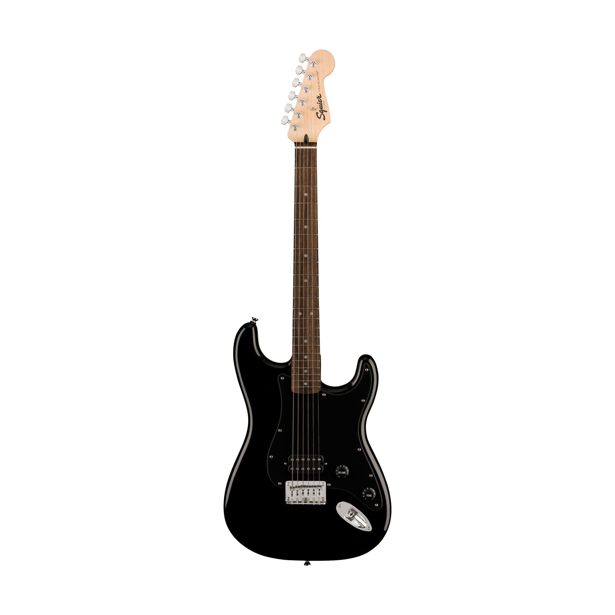 Squier Sonic Stratocaster HT H Electric Guitar w/Black Pickguard, Laurel FB, Black