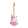 Squier Sonic Stratocaster HT H Electric Guitar w/White Pickguard, Maple FB, Flash Pink