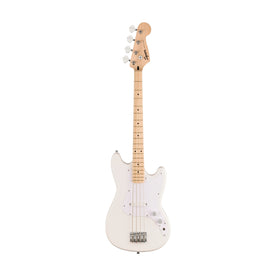 Squier Sonic Bronco Bass Guitar w/White Pickguard, Maple FB, Arctic White