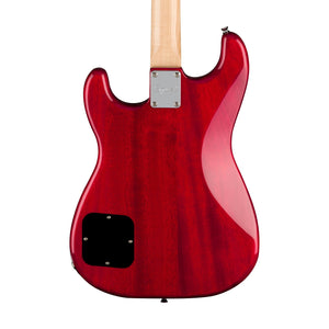 Squier Paranormal Strat-O-Sonic Electric Guitar, Laurel FB, Crimson Red Transparent