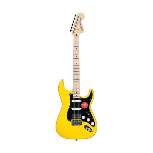 Squier FSR Affinity Series Stratocaster HSS Electric Guitar, Maple FB, Graffiti Yellow