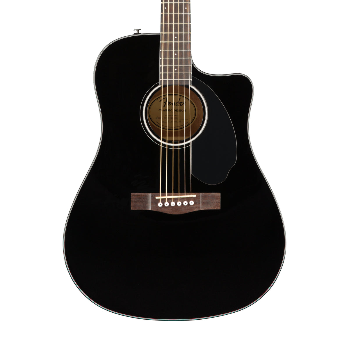 Fender CD-60SCE Dreadnought Acoustic Guitar, Walnut FB, Black