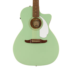 Fender California Newporter Player Medium-Sized Acoustic Guitar, Walnut FB, Surf Green