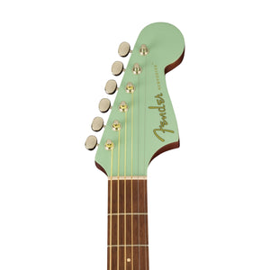 Fender California Newporter Player Medium-Sized Acoustic Guitar, Walnut FB, Surf Green