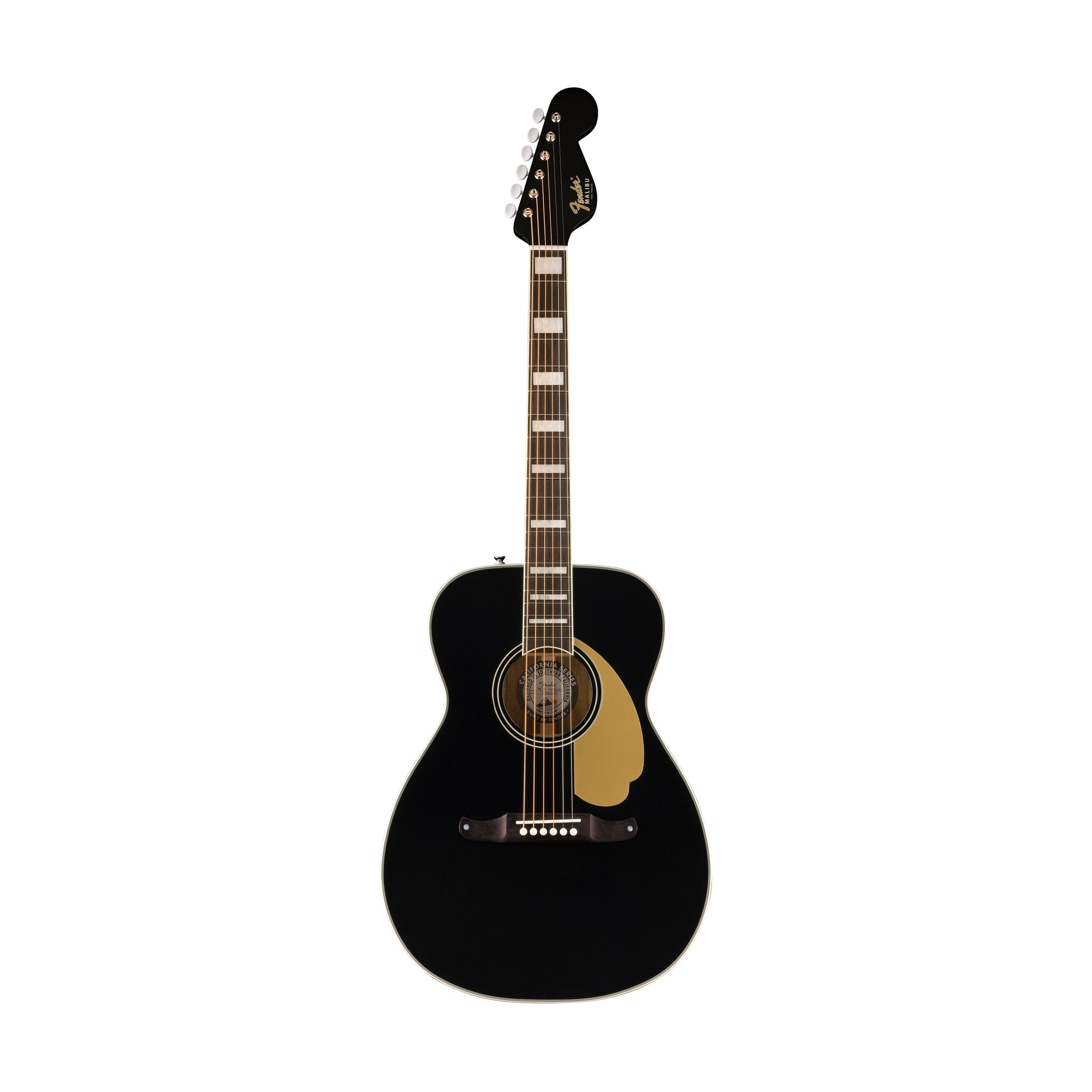 Fender Malibu Vintage Acoustic Guitar w/Case, Black