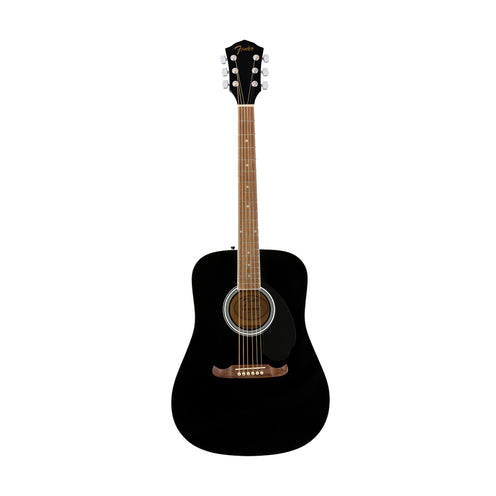 Fender FA-125 Dreadnought Acoustic Guitar w/Gig Bag, Walnut FB, Black (B-Stock)