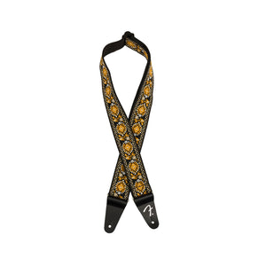 Fender Pasadena Woven Guitar Strap, Yellow Lotus