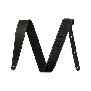 Fender 2inch Essentials Leather Guitar Strap, Black
