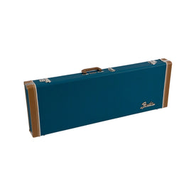 Fender Classic Series Stratocaster/Telecaster Guitar Wood Case, Lake Placid Blue