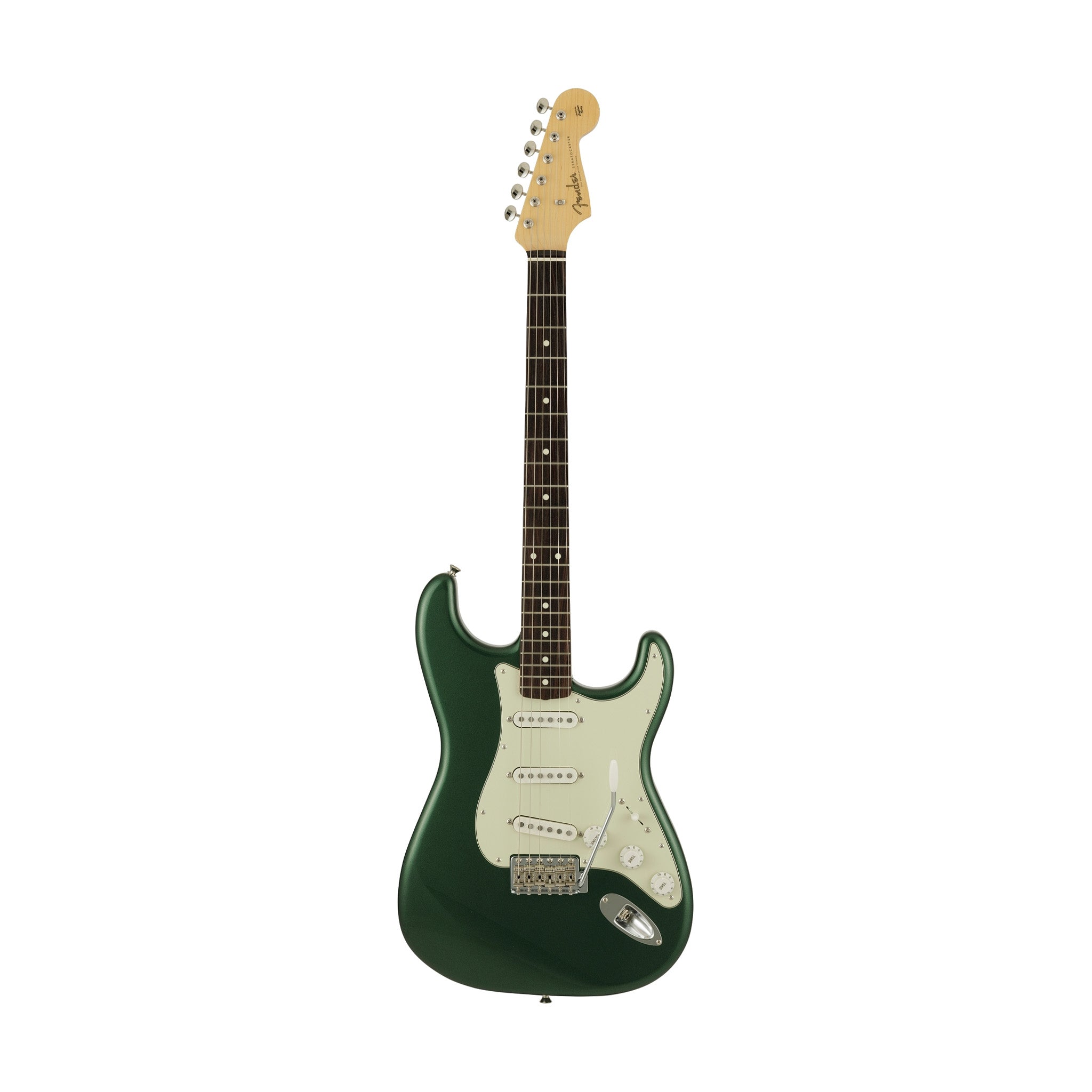 Fender Japan Traditional II 60s Stratocaster Electric Guitar, RW FB, Aged Sherwood Green Metallic