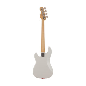 Fender Japan Traditional II 60s Precision Bass Guitar, RW FB, Olympic White / Red Stripes