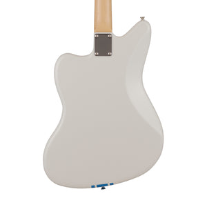 Fender Japan Traditional II 60s Jazzmaster Electric Guitar, RW FB, Olympic White / Blue Stripes