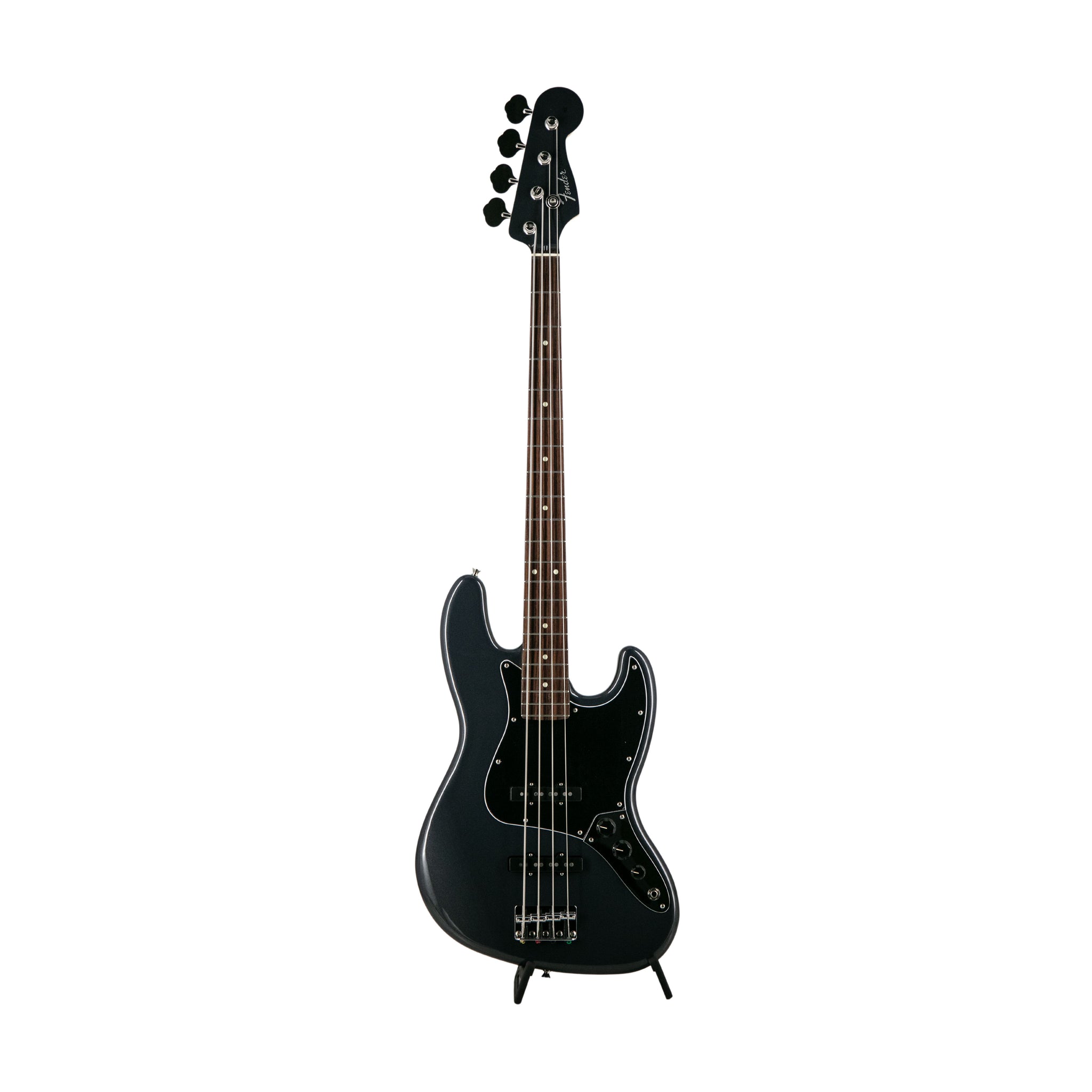 Fender FSR Collection Hybrid II Jazz Bass Guitar, RW FB, Charcoal Frost Metallic