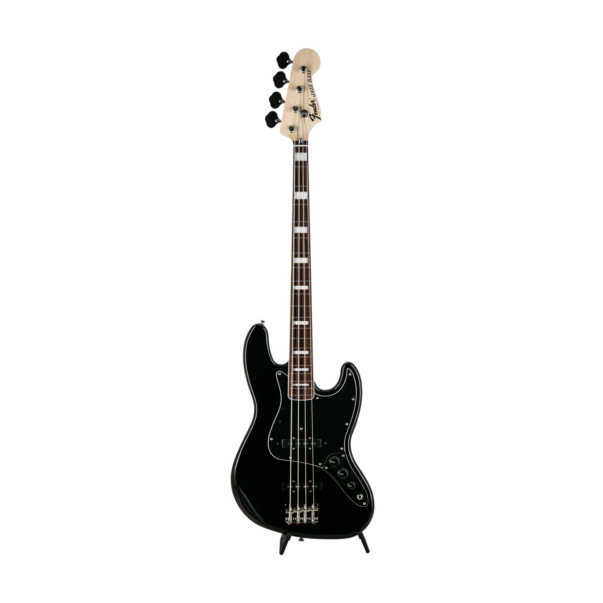 Fender FSR Collection Traditional 70s Jazz Bass Guitar, RW FB, Black