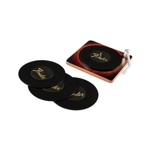 Fender Sunburst Turntable Coaster Set, 6-Pack