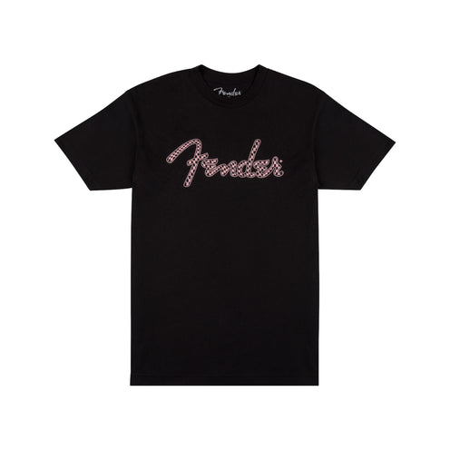 Fender Spaghetti Logo Wavy Checker Tee, Pink