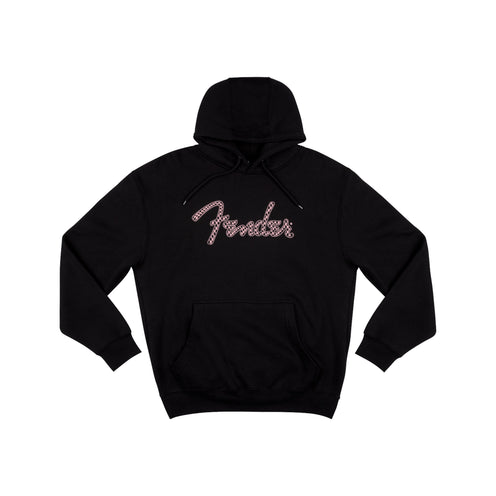 Fender Spaghetti Logo Wavy Checker Hoodie, Pink