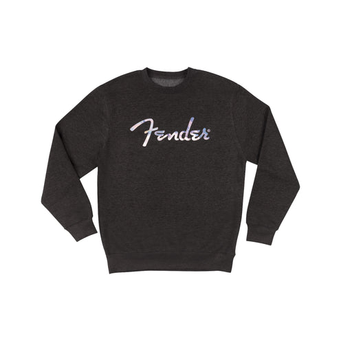 Fender Galaxy Logo Crewneck Sweatshirt, Charcoal Heather